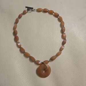 Elegant Tan Beaded Necklace